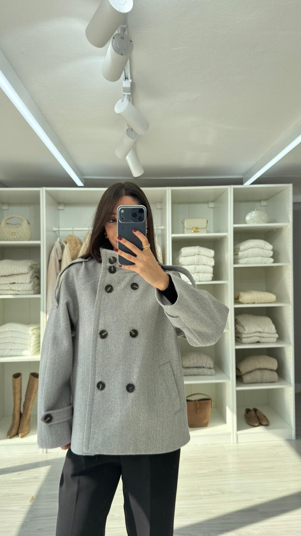 GRİ MORENİA DİK YAKA KAŞE