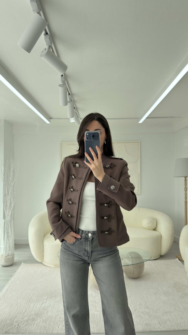 KAHVE NAPOLYON BLAZER CEKET