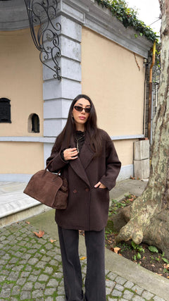 KAHVERENGİ BALIKSIRTI KAŞE KABAN