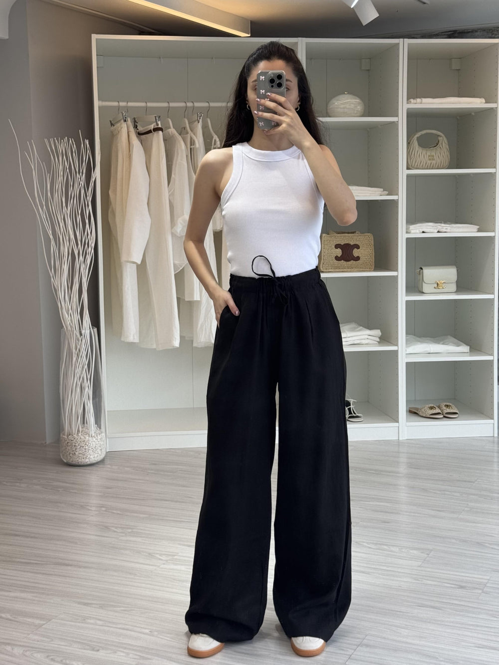 SİYAH KETEN PANTOLON