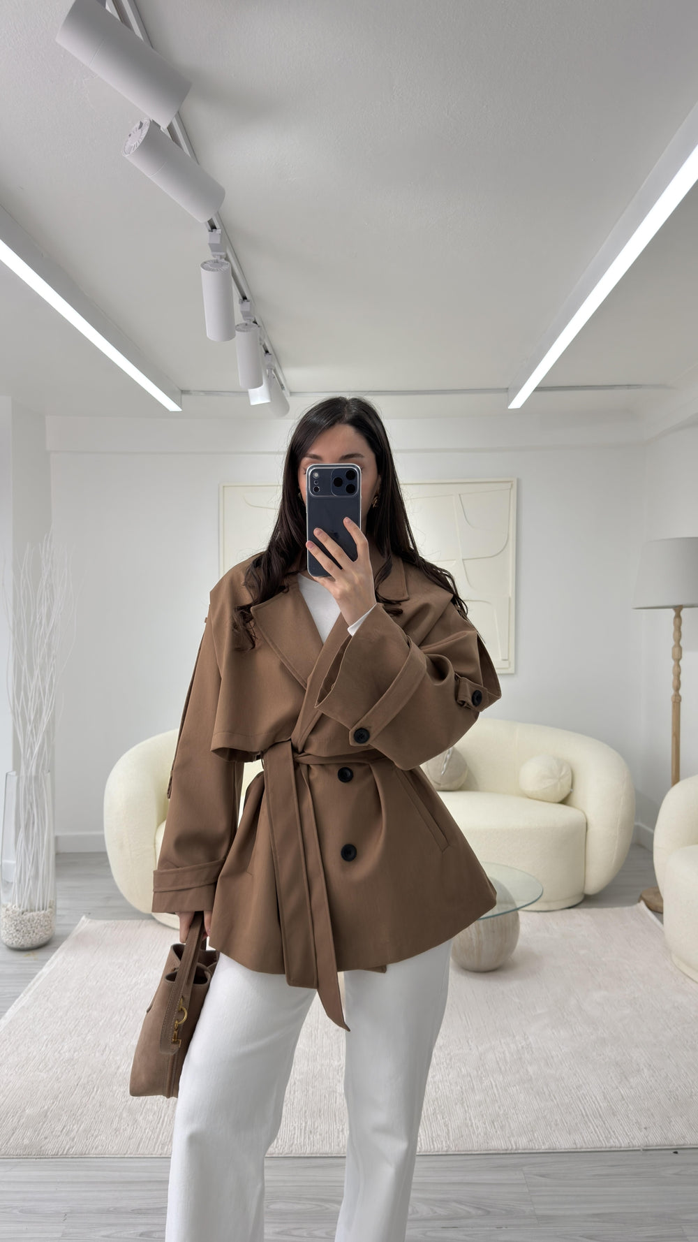 MOCHA OVERSIZE TRENÇKOT