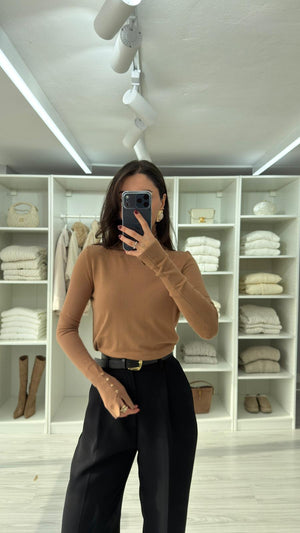 CAMEL ZR MODEL BALIKÇI YAKA TRİKO