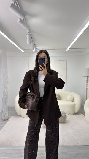 KAHVERNGİ SİLVA OVERSIZE BLAZER