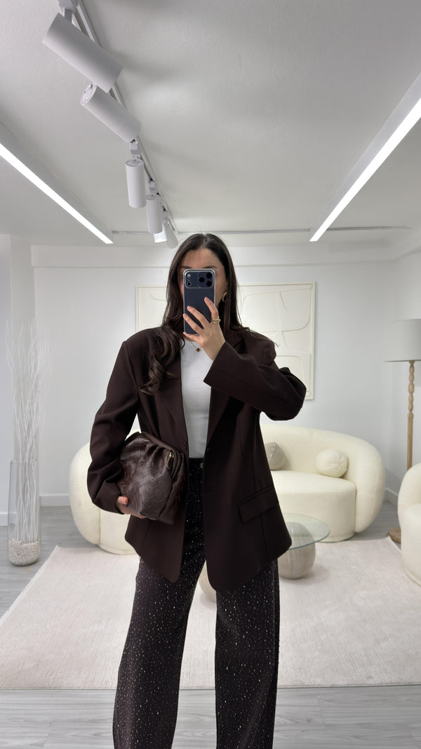 KAHVERNGİ SİLVA OVERSIZE BLAZER