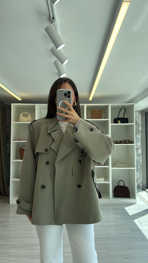 HAKİ PREMIUM VATKALI TRENÇKOT