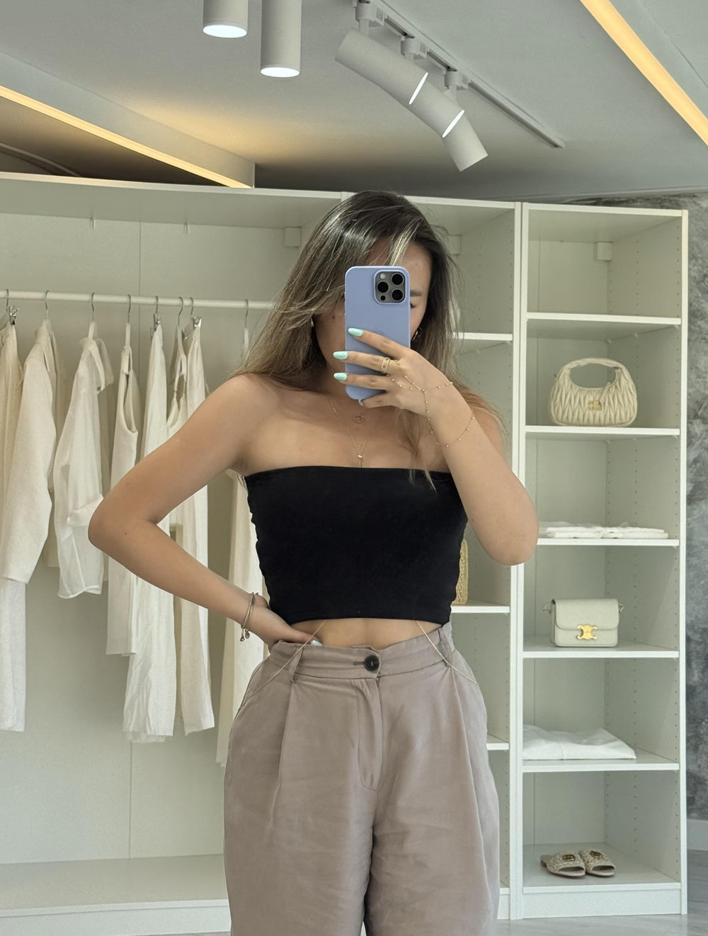 SİYAH KUPLU CROP