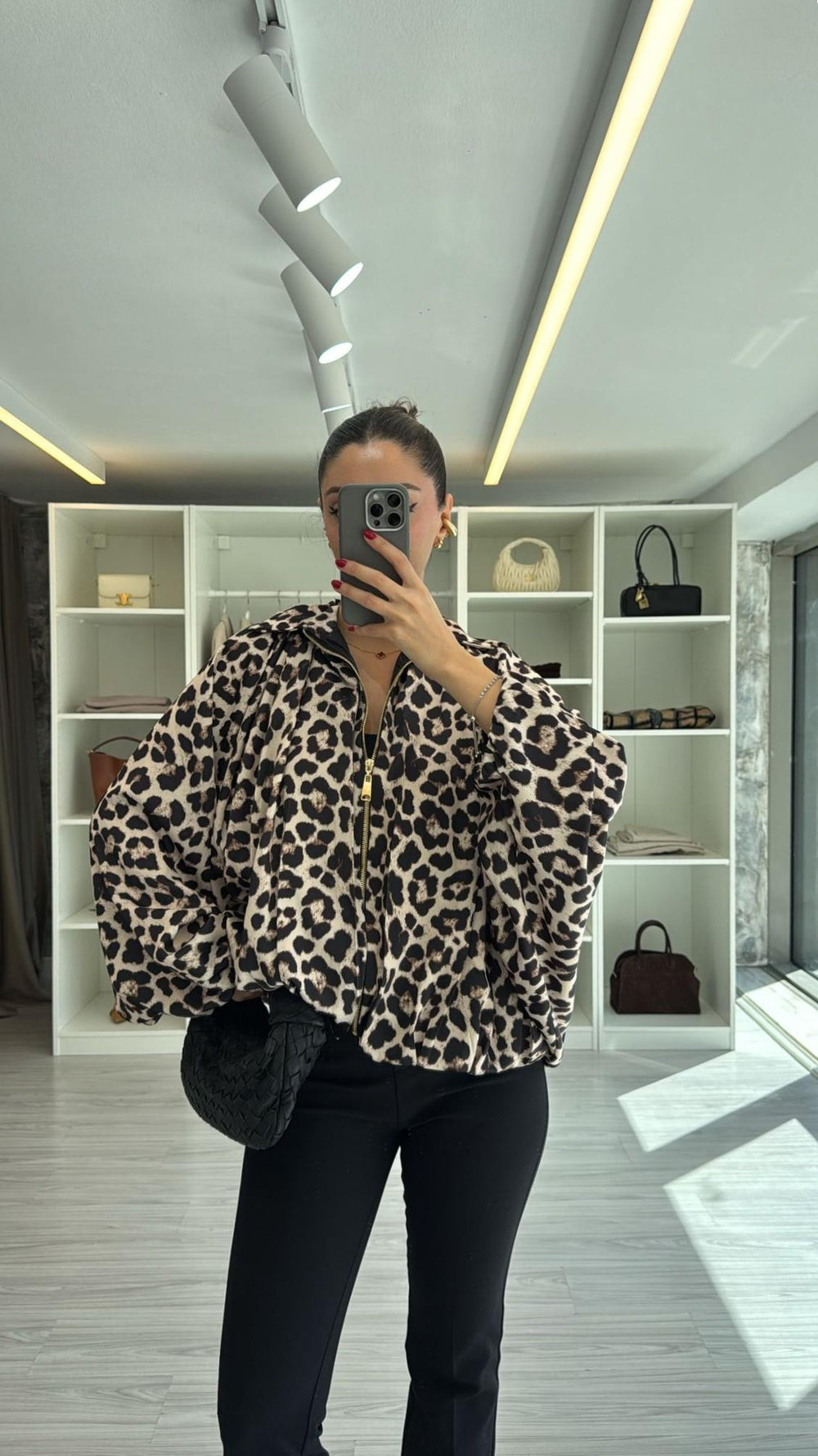 LEOPAR PREMIUM SATEN BOMBER CEKET