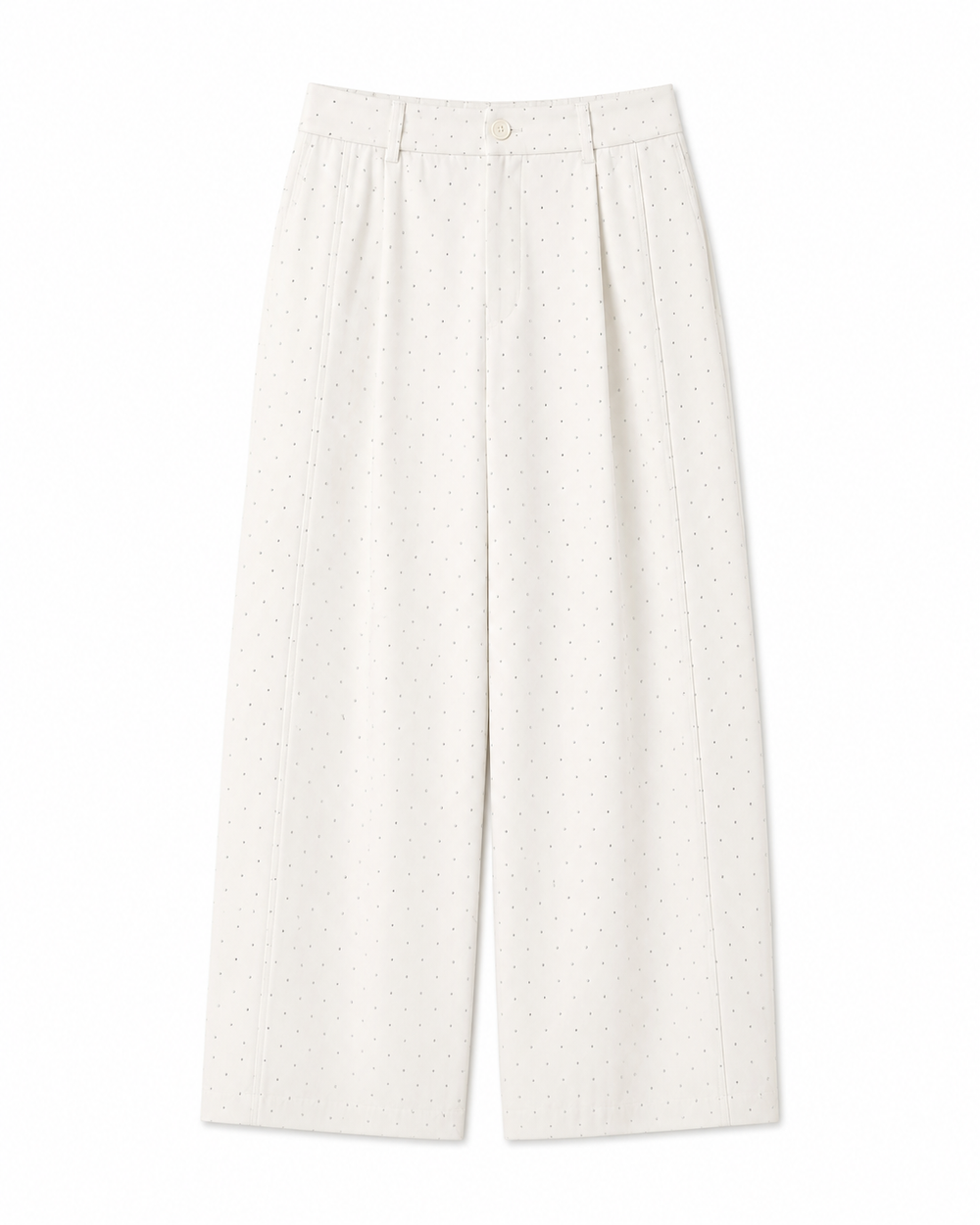 BEYAZ BAGGY TAŞLI PANTOLON