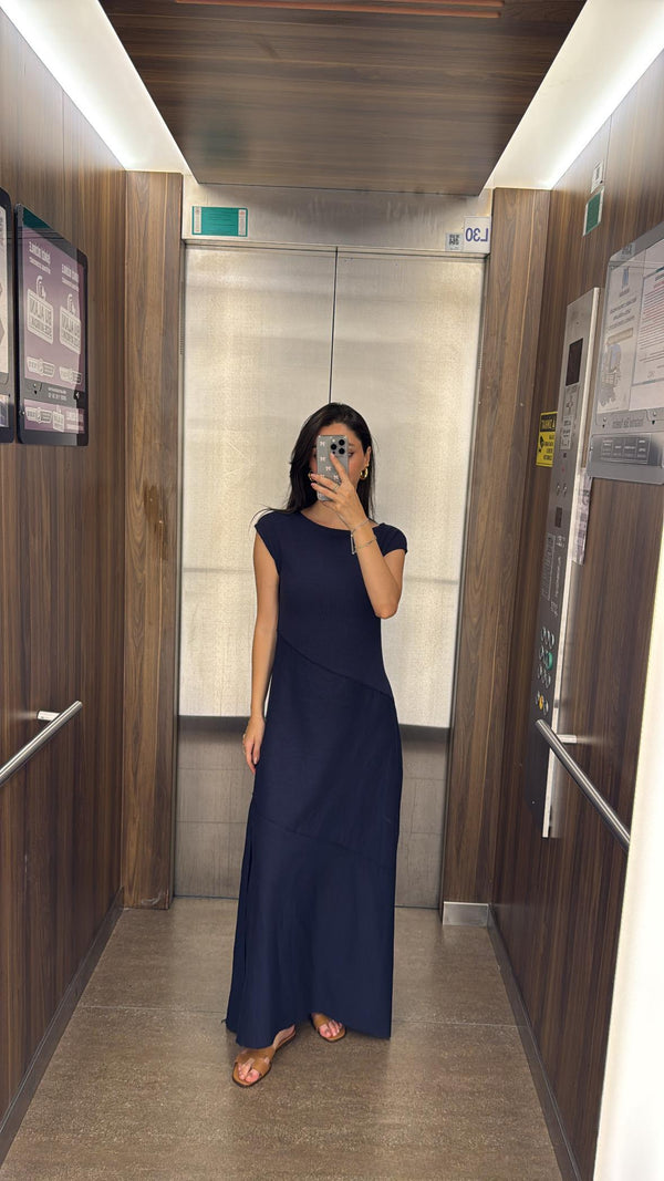 LACİVERT MARKA MODEL MAXİ ELBİSE