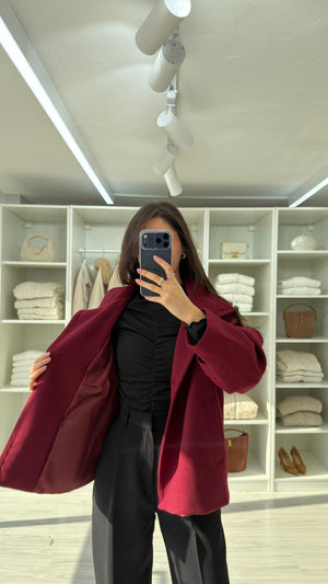 BORDO MORENİA DİK YAKA KAŞE
