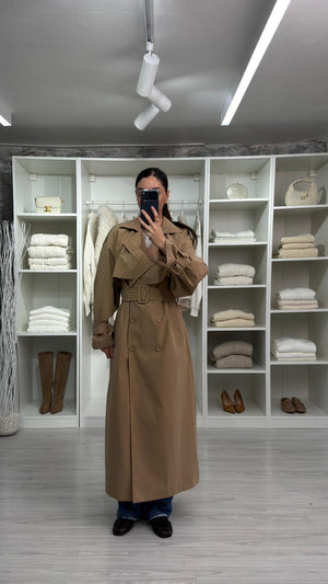 CAMEL VOGUE OVERSİZE TRENÇKOT