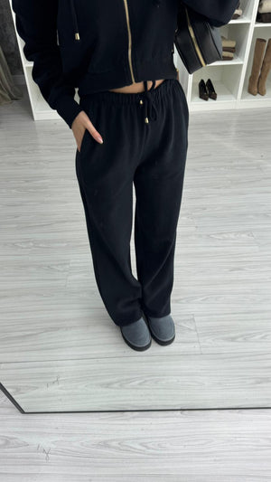 SİYAH FLOW FERMUARLI SWEAT TAKIM