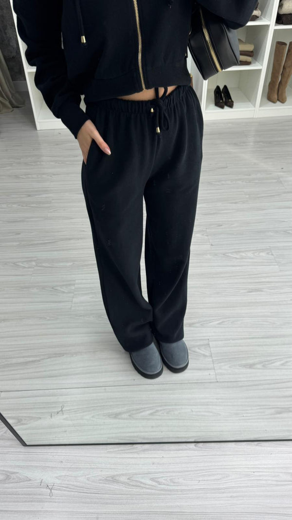 SİYAH FLOW FERMUARLI SWEAT TAKIM