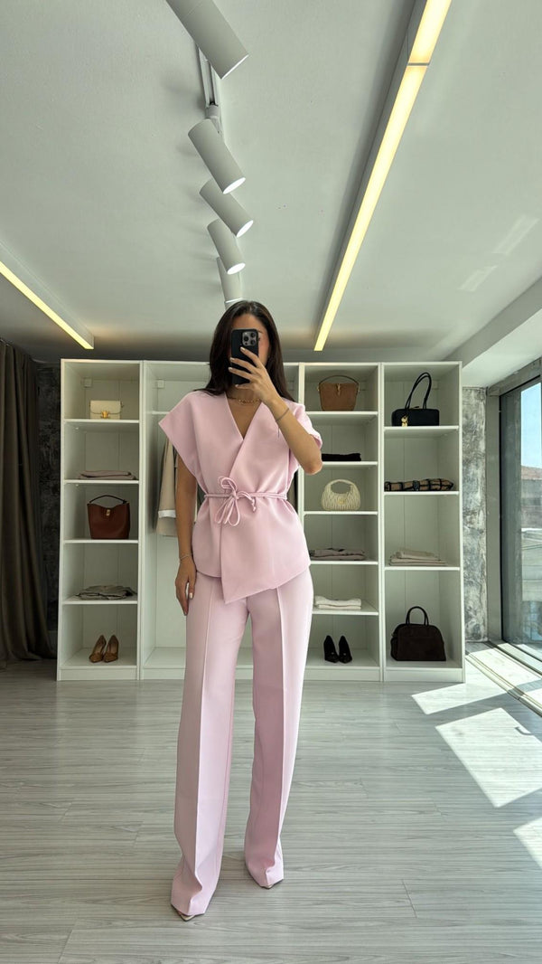 PEMBE ATLAS YELEK TAKIM