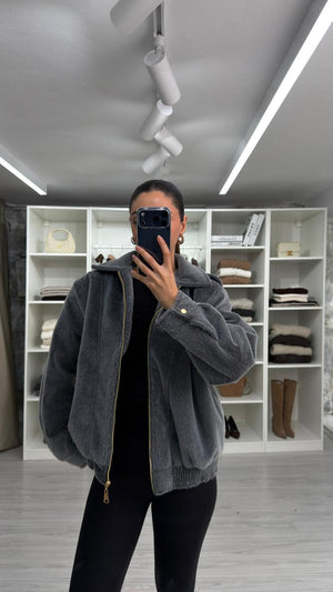 GRİ TEDDY MONT