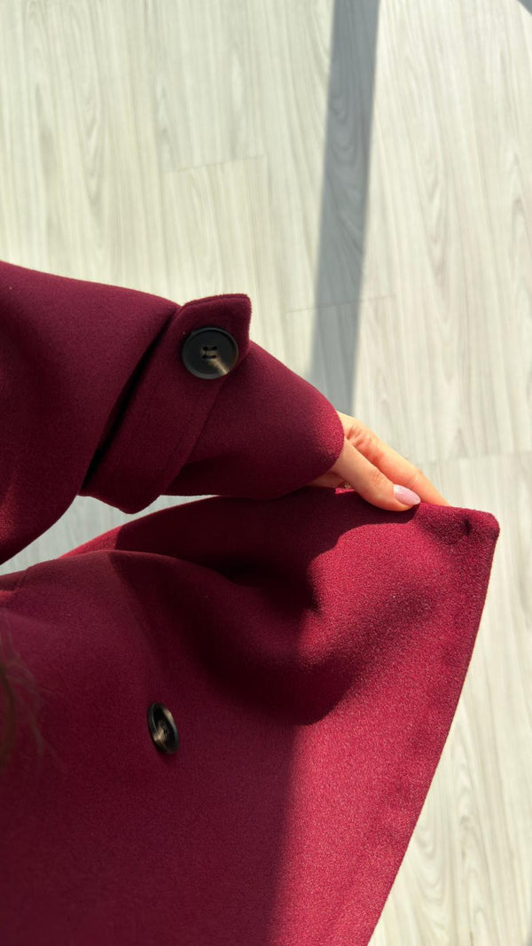 BORDO MORENİA DİK YAKA KAŞE
