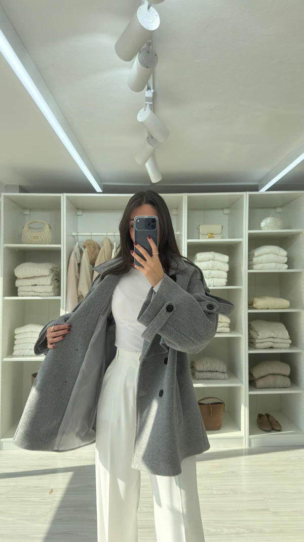 GRİ VALLERİA KAŞE KABAN