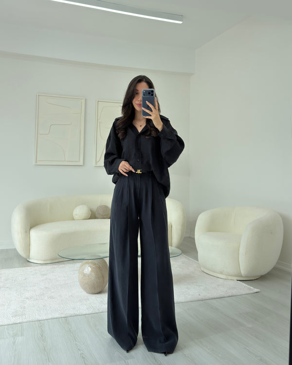SİYAH TENSEL PANTOLON
