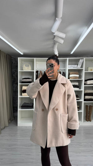 TAŞ MUSE KISA OVERSIZE KABAN