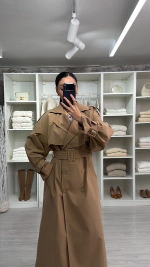 CAMEL VOGUE OVERSİZE TRENÇKOT