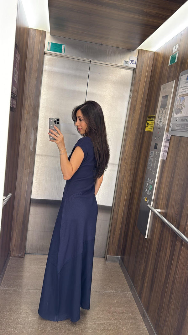 LACİVERT MARKA MODEL MAXİ ELBİSE