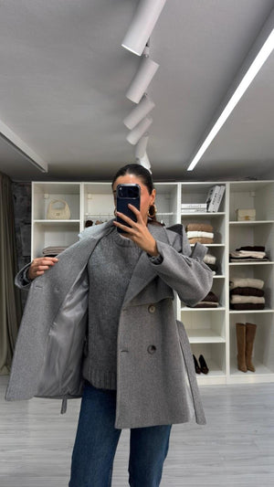 GRİ KISA KAŞE KABAN