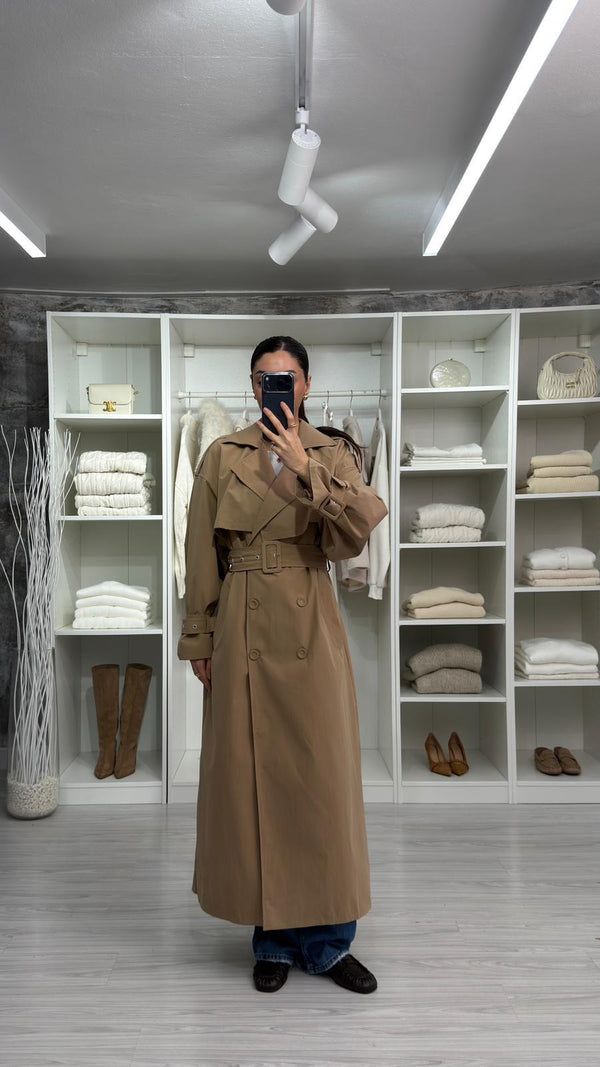 CAMEL VOGUE OVERSİZE TRENÇKOT