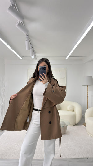 MOCHA OVERSIZE TRENÇKOT