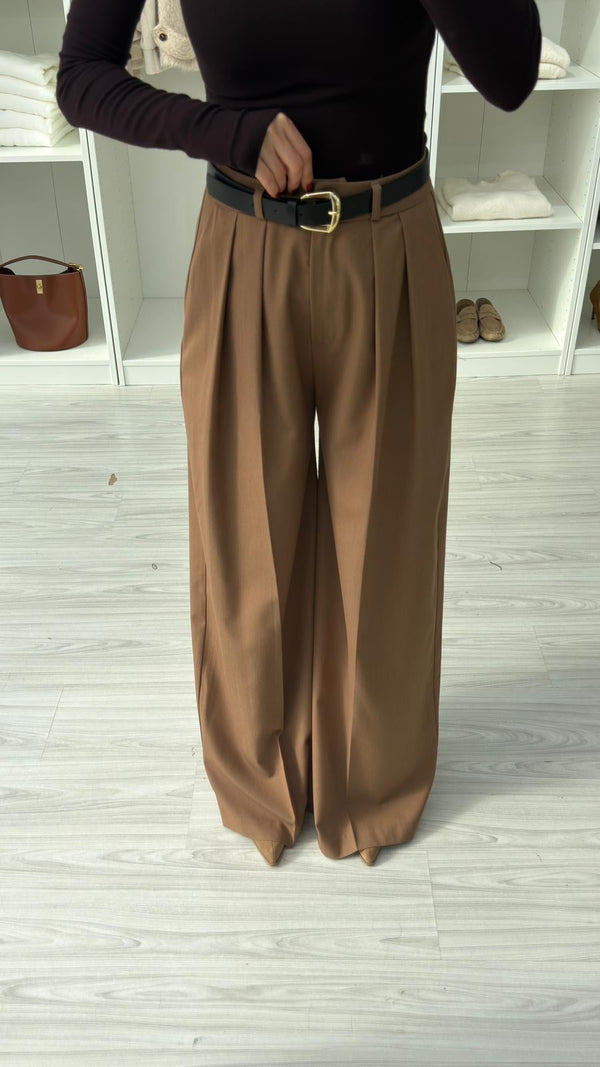 MOCHA KEMERLİ PANTOLON