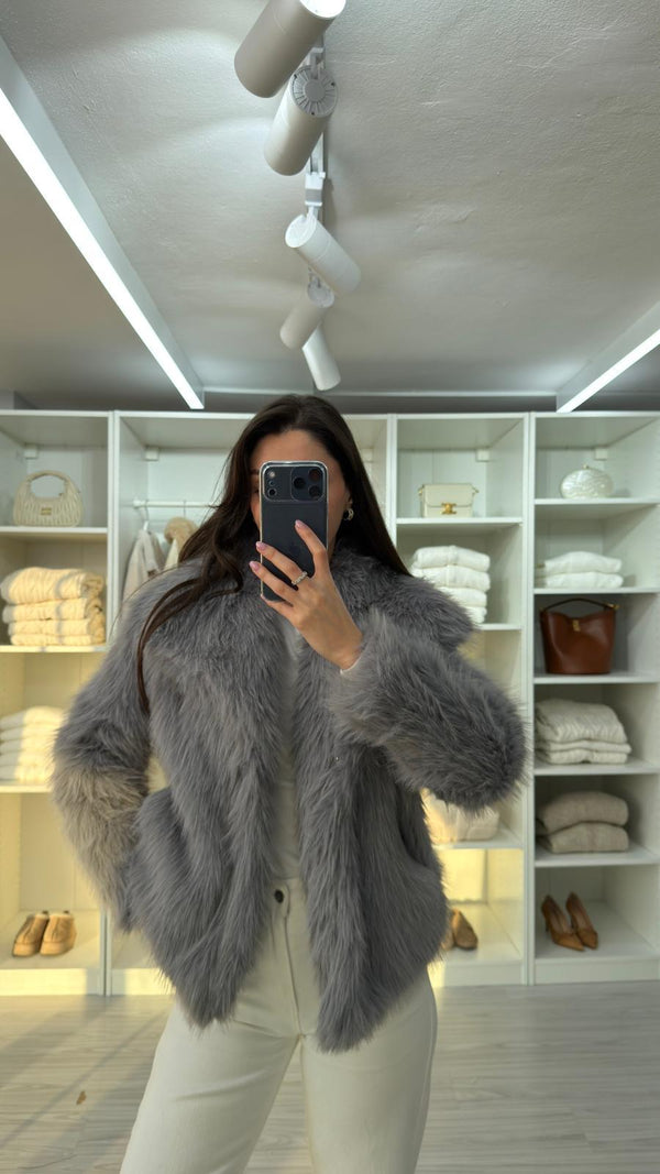 GRİ VALERIS PELUŞ KÜRK