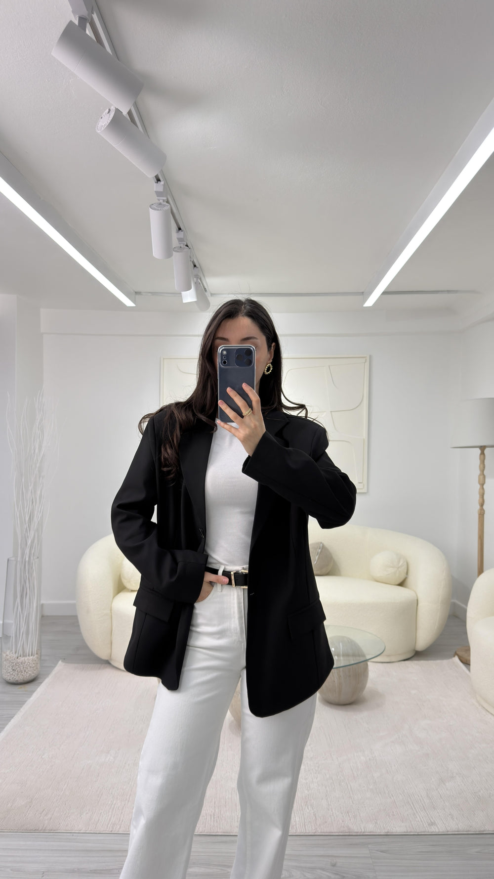 SİYAH SİLVA OVERSIZE BLAZER