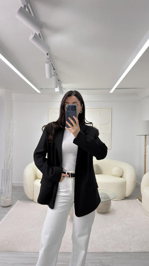 SİYAH SİLVA OVERSIZE BLAZER