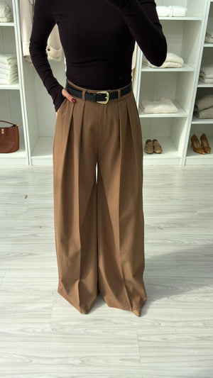 MOCHA KEMERLİ PANTOLON