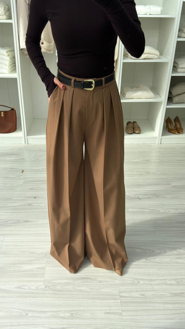 MOCHA KEMERLİ PANTOLON