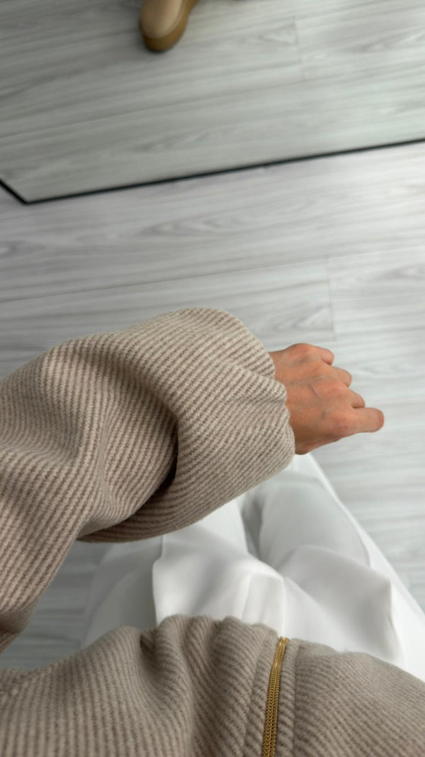 VİZON OVERSIZE KAPÜŞONLU CEKET