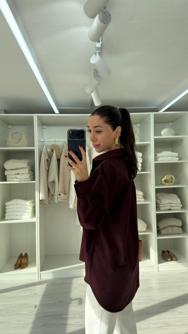 MÜRDÜM ASTRE OVERSIZE POPLİN GÖMLEK