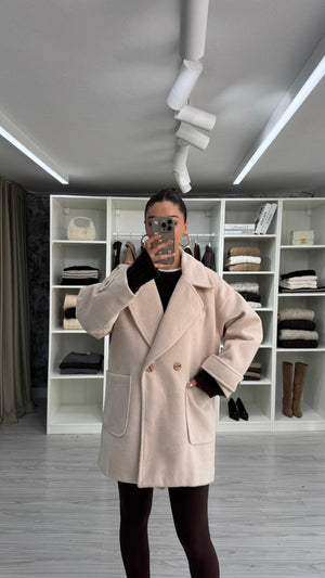 TAŞ MUSE KISA OVERSIZE KABAN