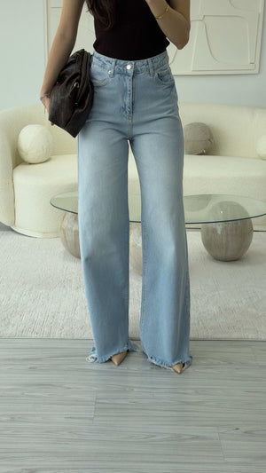 PAÇA YIRTMAÇLI BAGGY JEAN