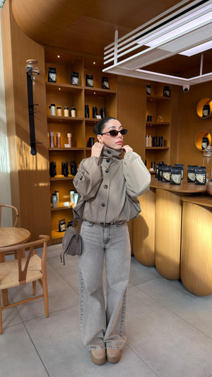 CAMEL DİK YAKA BOMBER CEKET