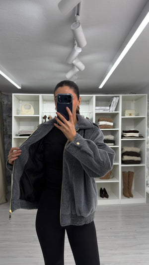 GRİ TEDDY MONT
