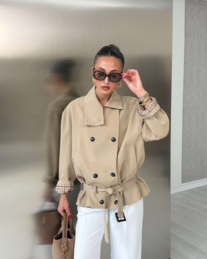 CAMEL KEMERLİ TRENÇKOT - 1605