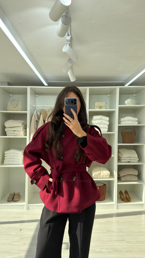 BORDO MORENİA DİK YAKA KAŞE