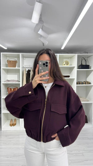 BORDO CEP DETAYLI BOMBER CEKET