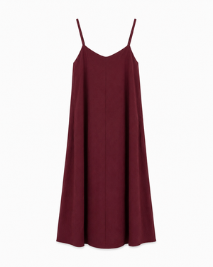 BORDO ASKILI MAXİ SALAŞ ELBİSE