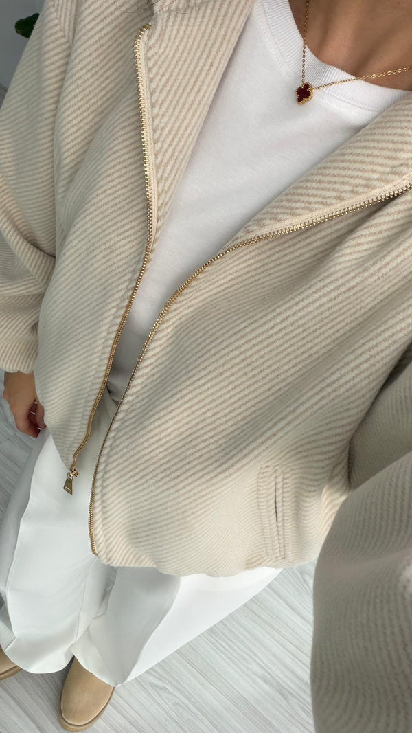 TAŞ OVERSIZE KAPÜŞONLU CEKET