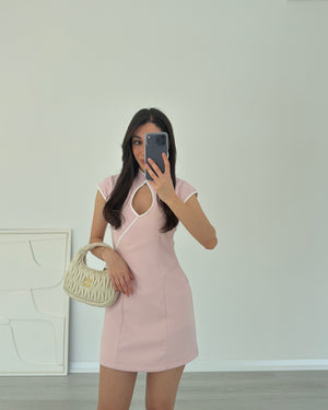 PEMBE ZR MODEL ŞORTLU ELBİSE