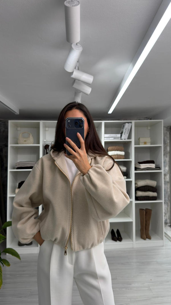 TAŞ OVERSIZE KAPÜŞONLU CEKET