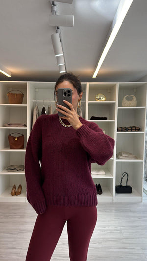 BORDO BİSİKLET YAKA OVERSIZE KAZA