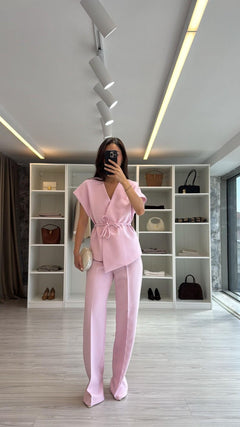 PEMBE ATLAS YELEK TAKIM