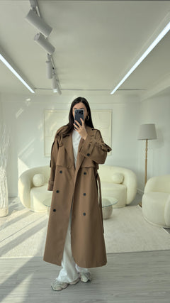 MOCHA OVERSIZE UZUN TRENÇKOT